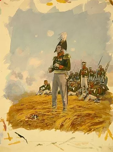 Рис. 1. Князь Андрей на Бородинском поле. А. В. Николаев. 1971-1975 гг.