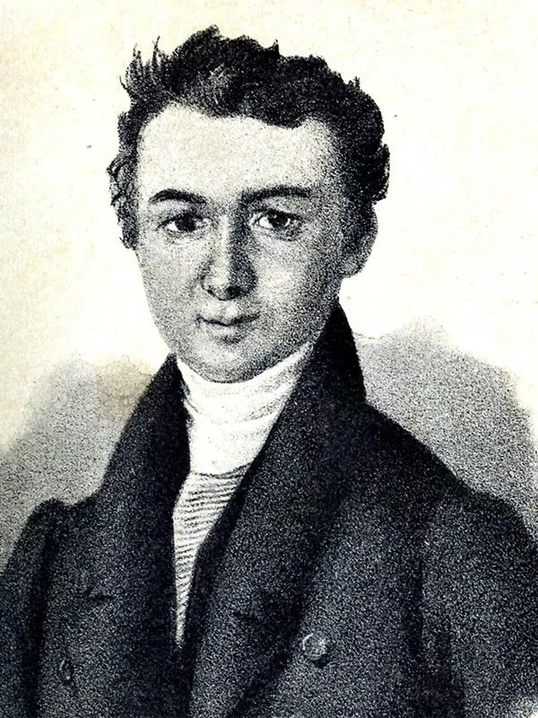 Рис. 2. Михаил Глинка в молодости. Я. Ф. Яненко, 1840-е годы