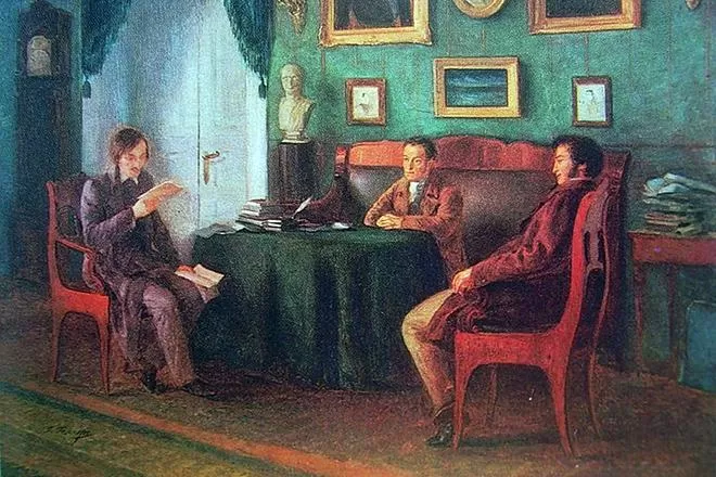 Рис. 5. Николай Гоголь, Александр Пушкин и Василий Жуковский