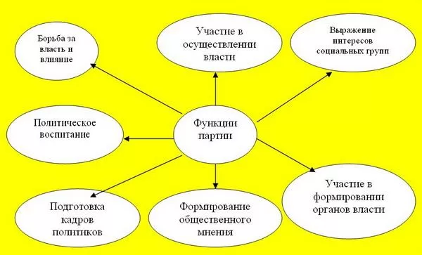 Рис. 3. Функции политической партии