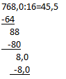 деление чисел столбиком 4 класс