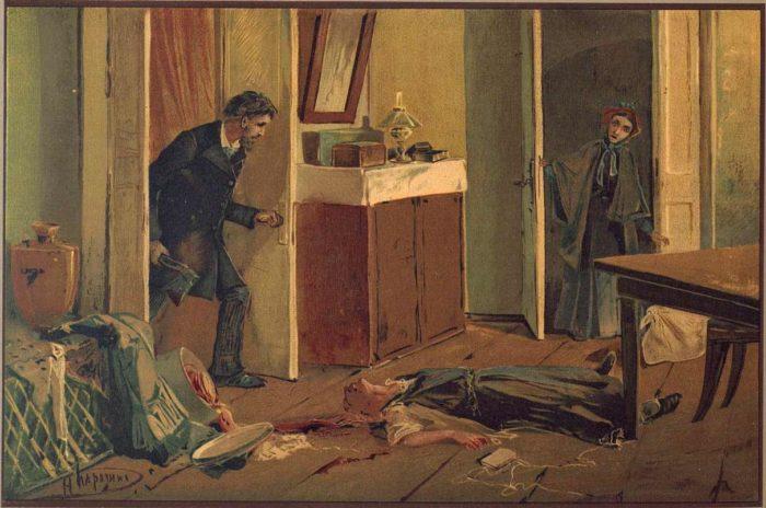 Иллюстрация к роману "Преступление и наказание" Николай Каразин, 1893