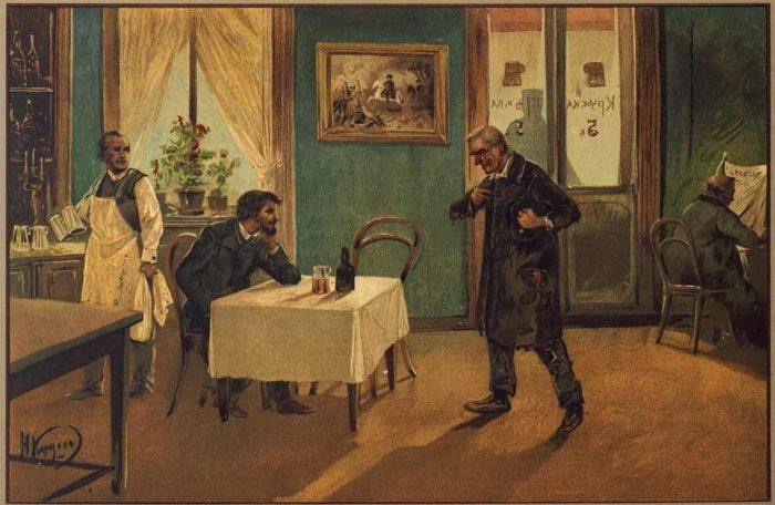 Иллюстрация к роману "Преступление и наказание" Николай Каразин, 1893