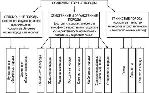 Рис. 2. Классификации осадочных пород