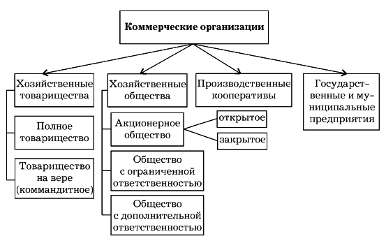 Рис. 2. Формы коммерческих предприятий