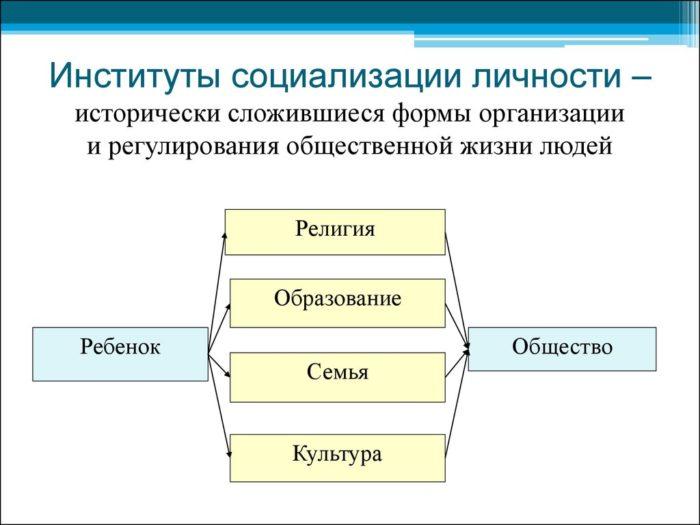 Рис. 3. Институты социализации личности