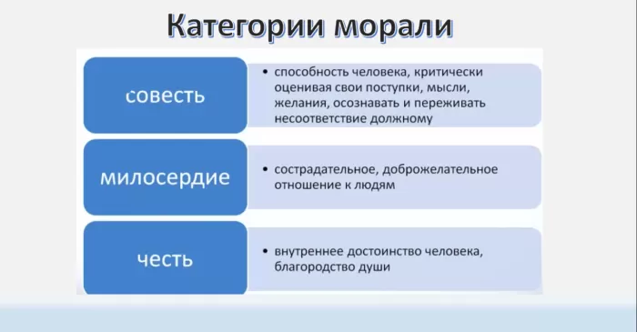 Рис. 2. Категории морали