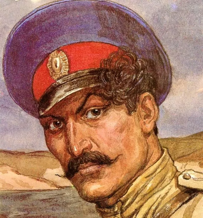 Рис. 1. Григорий Мелехов. Художник И. Пчелко