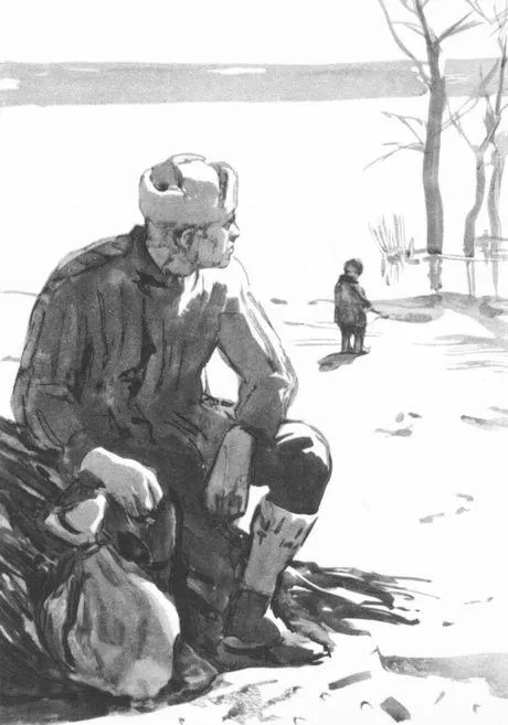 Рис. 1. Иллюстрации к повести М. Шолохова Судьба человека. Кукрыниксы