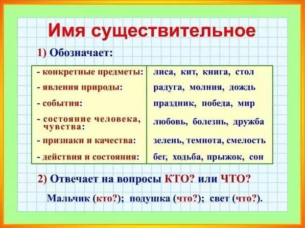 Рис. 1. Имя существительное