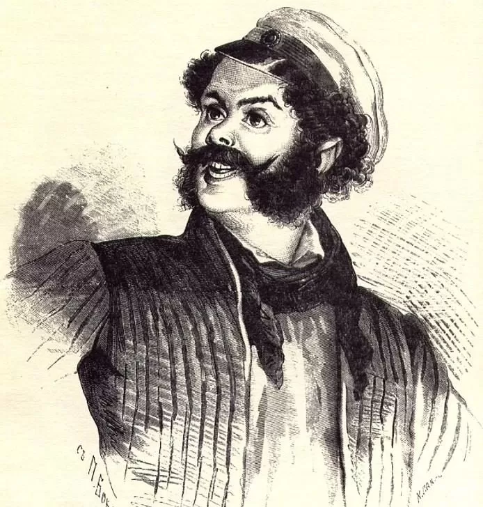 Рис. 1. Помещик Ноздрев. Художник П. Боклевский