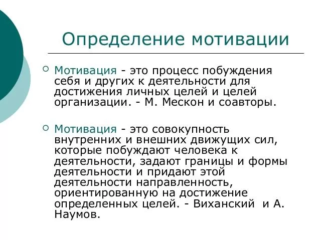 Рис. 1. Определение мотивации