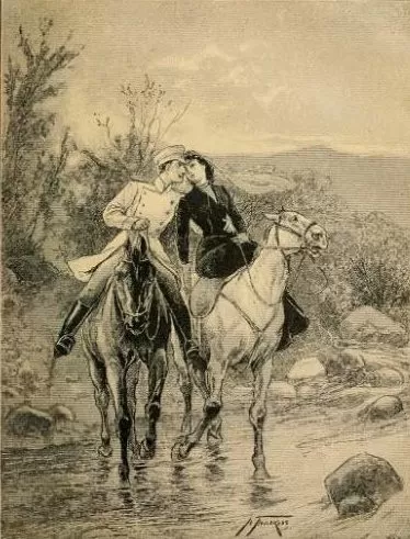 Рис. 3. Печорин и княжна Мери. Художник В. А. Поляков
