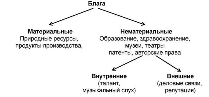 Рис. 2. Виды благ