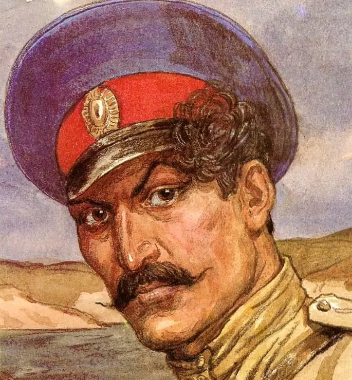 Рис. 2. Григорий Мелехов. Художник И. Пчелко