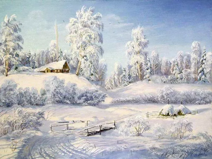 Рис. 2. Русская зима. Художник В. Л. Янов. 2001 год