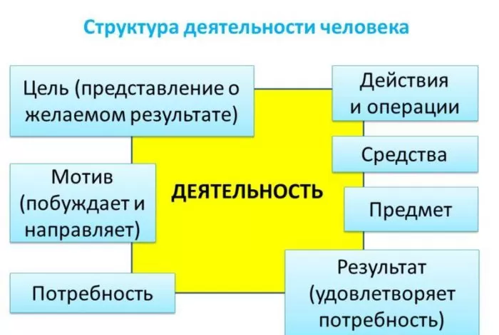 Рис. 2. Структура деятельности человека