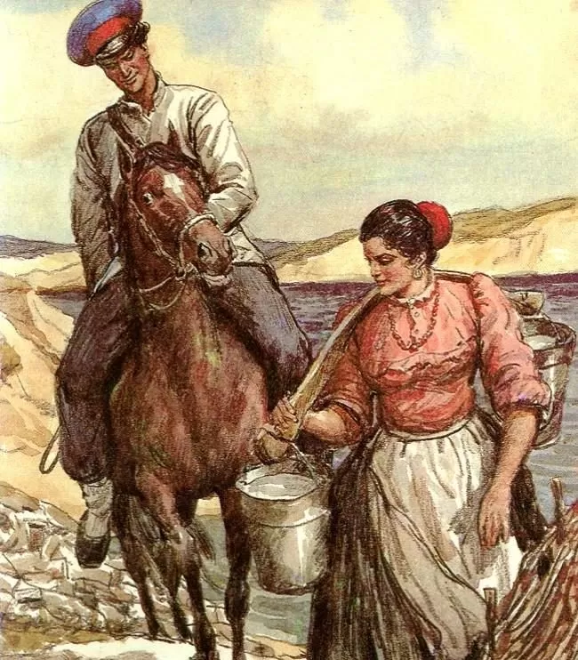 Рис. 3. Григорий Мелехов. Художник И. Пчелко