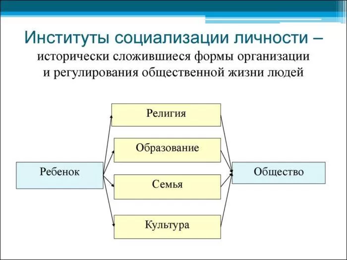 Рис. 3. Институты социализации личности