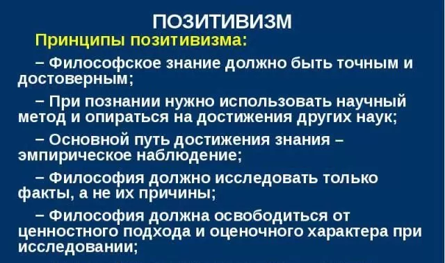 Рис. 3. Принципы позитивизма