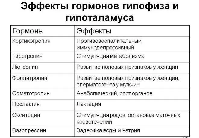 Рис. 2. Эффекты гормонов