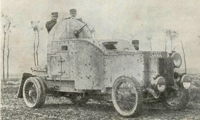 Рис. 4. Бельгийский бронеавтомобиль «Sava». 1914 год