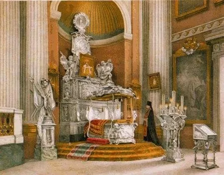 Рис. 4. Вид раки с мощами Св. Александра Невского. О. А. Кочетова. 1890 год