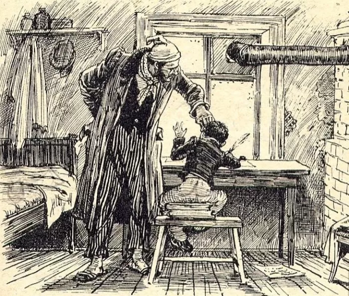 Рис. 4. Воспитание Чичикова. Художник А. Лаптев