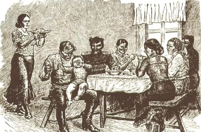 Рис. 4. Семья Мелеховых. Художник С. Корольков