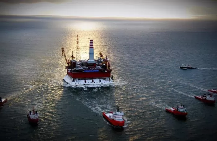 Рис. 5. Добыча нефти на шельфе Балтийского моря