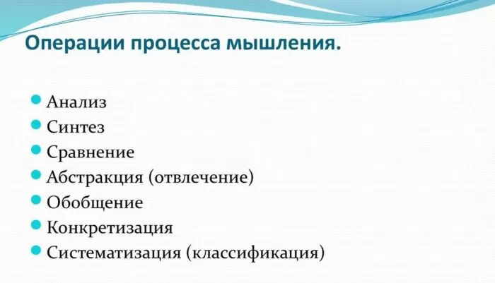 Рис. 5. Операция процесса мышления