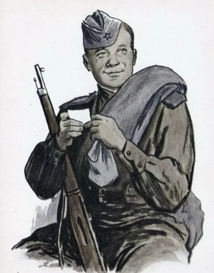 Рис. 1. Василий Теркин. О. Верейский. 1943-46 гг.