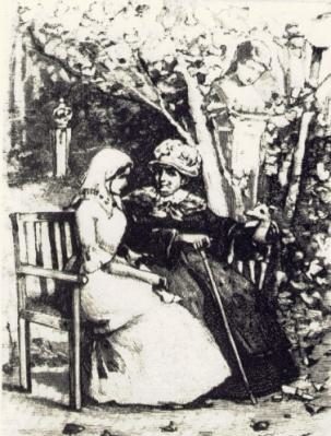 Рис. 3. Маша Миронова и Екатерина II. Гравюра А. Янова