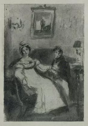 Рис. 7. Татьяна Ларина и Онегин. Художник К. И. Рудаков