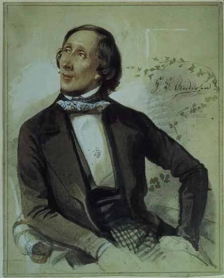 Рис. 2. Ганс Христиан Андерсен. Художник Карл Хартманн. 1845 год