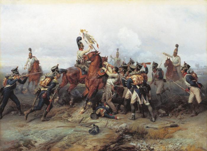 Рис. 1. Подвиг конного полка в сражении при Аустерлице в 1805 году. Б. П. Виллевальде