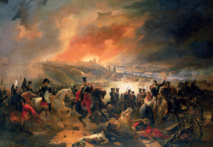 Рис. 4. Битва при Смоленске. Автор Жан Шарль Ланглуа. 1839 год