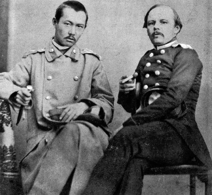 Рис. 5. Ф. Достоевский и Ч. Валиханов. Фотография снята в Семипалатинске в 1858 г.