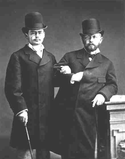 Рис. 5. Петр Чайковский с Иосифом Котеком. 1877 год