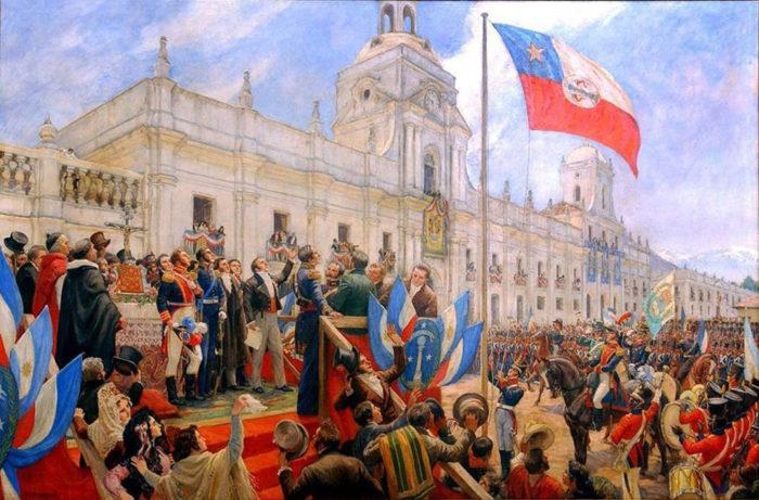 Рис. 5. "Провозглашение независимости Чили". П. С. Эрразуриза. 1945 год