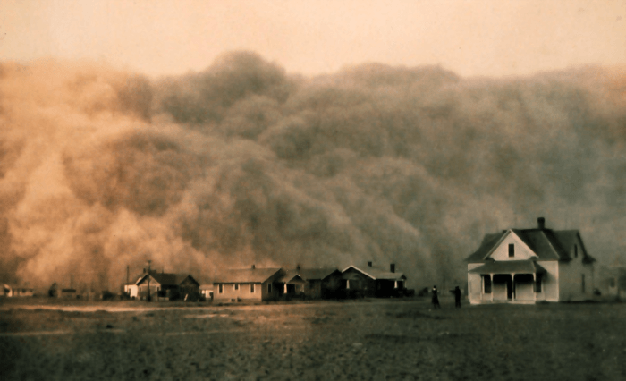Рис. 6. Пыльная буря в Техасе. 1935 год