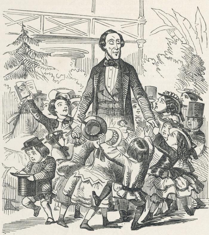 Рис. 5. Рисунок в честь визита Ганса Христиана Андерсена в Лондон. 1857 год