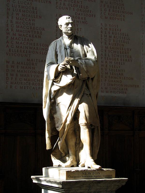 Рис. 8. Статуя Ньютона в Тринити-колледже. 1755 год