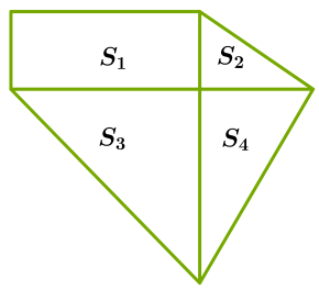 площадь треугольника 1 см
